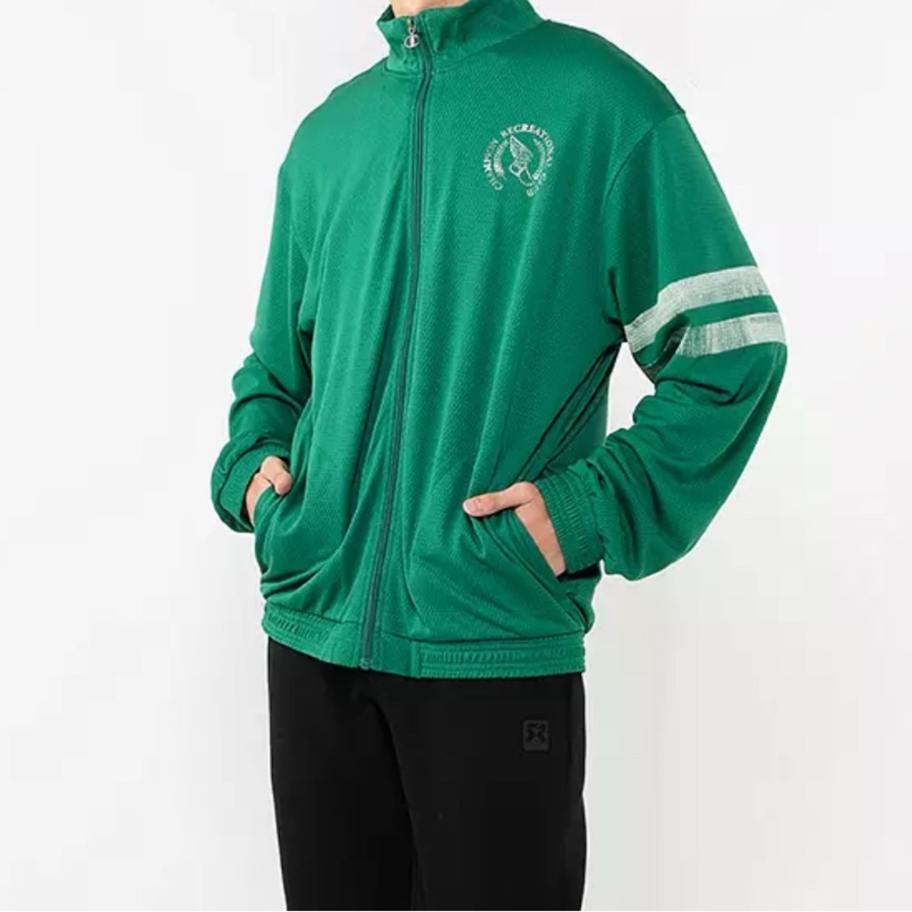 NWT Champion Zip Up Men’s lightweight Mesh Track Jacket Green Size medium